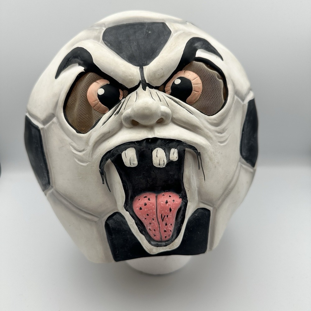 Rubies Scary Soccer Ball Halloween Mask Vintage Latex Full Head Costume